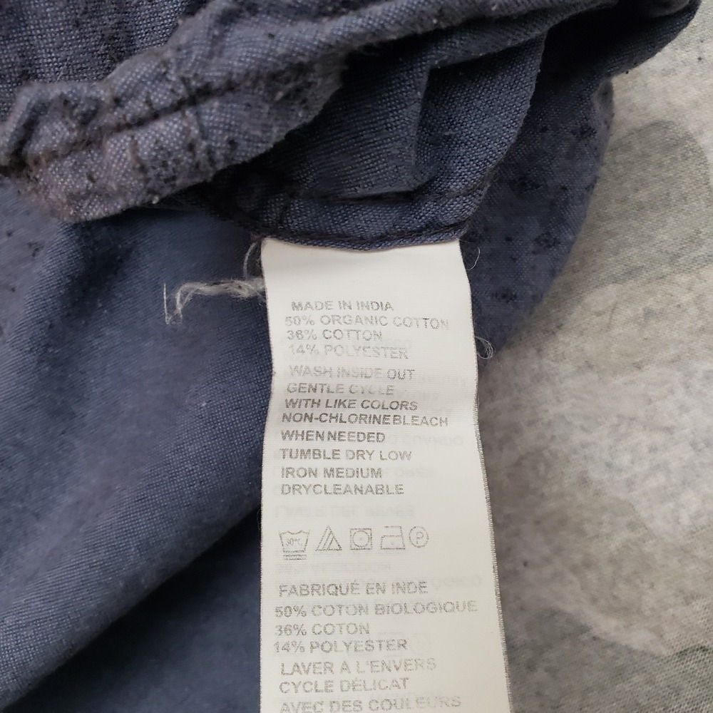 Prana Shirt Mens XL Blue Pockets Long Sleeve Button Up - Picture 5 of 9